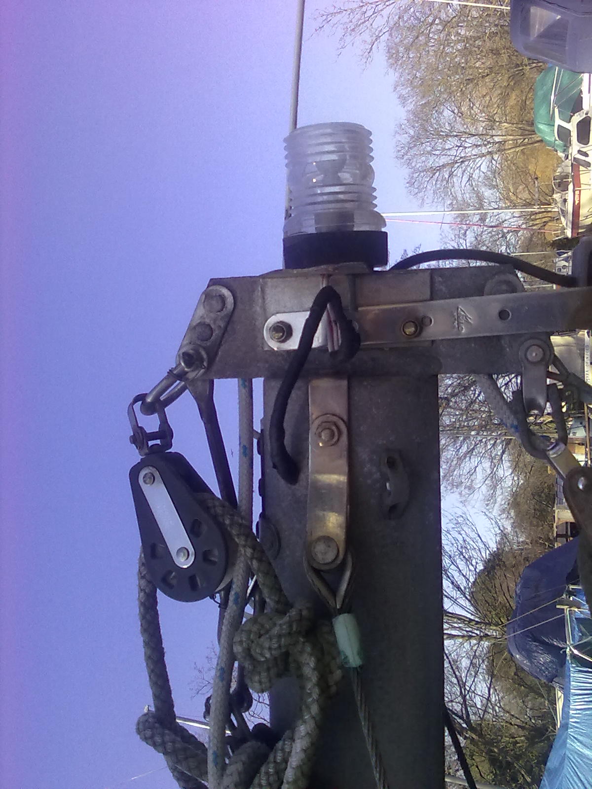 top port - note clever spinnaker block above forestay