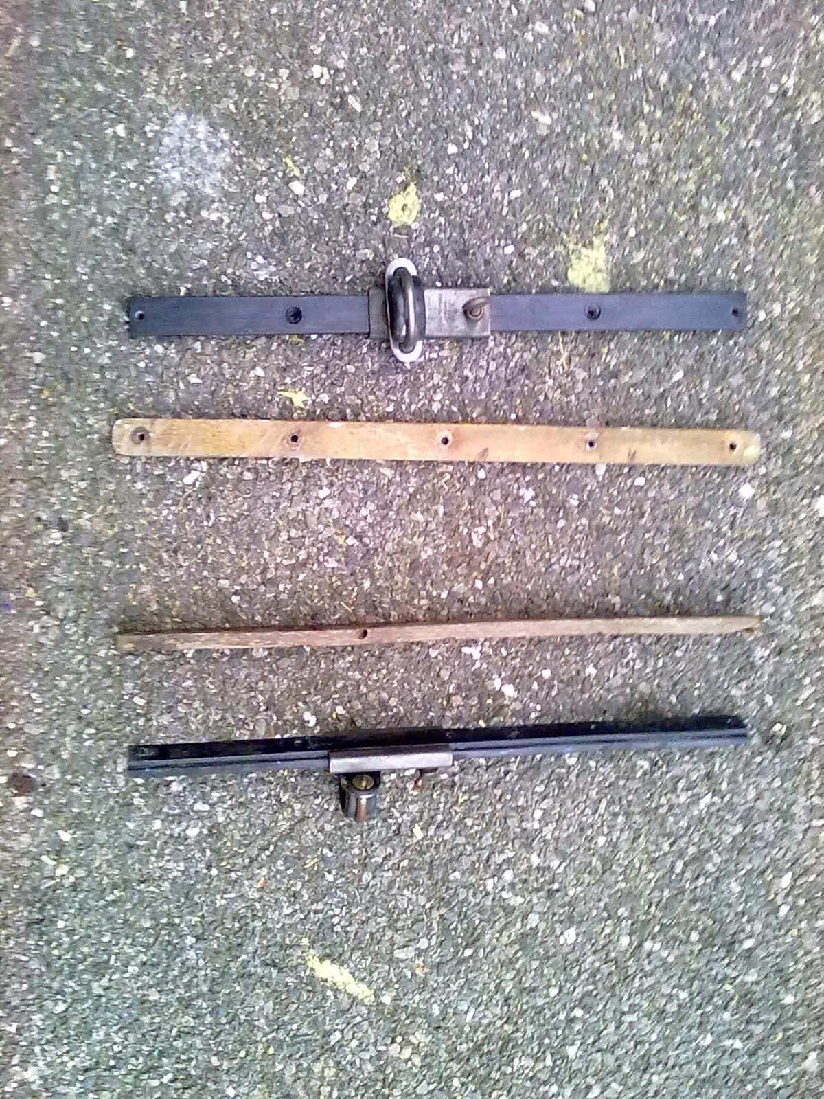 fairleads for the job sheets, with hardwood  plates for under the deck
