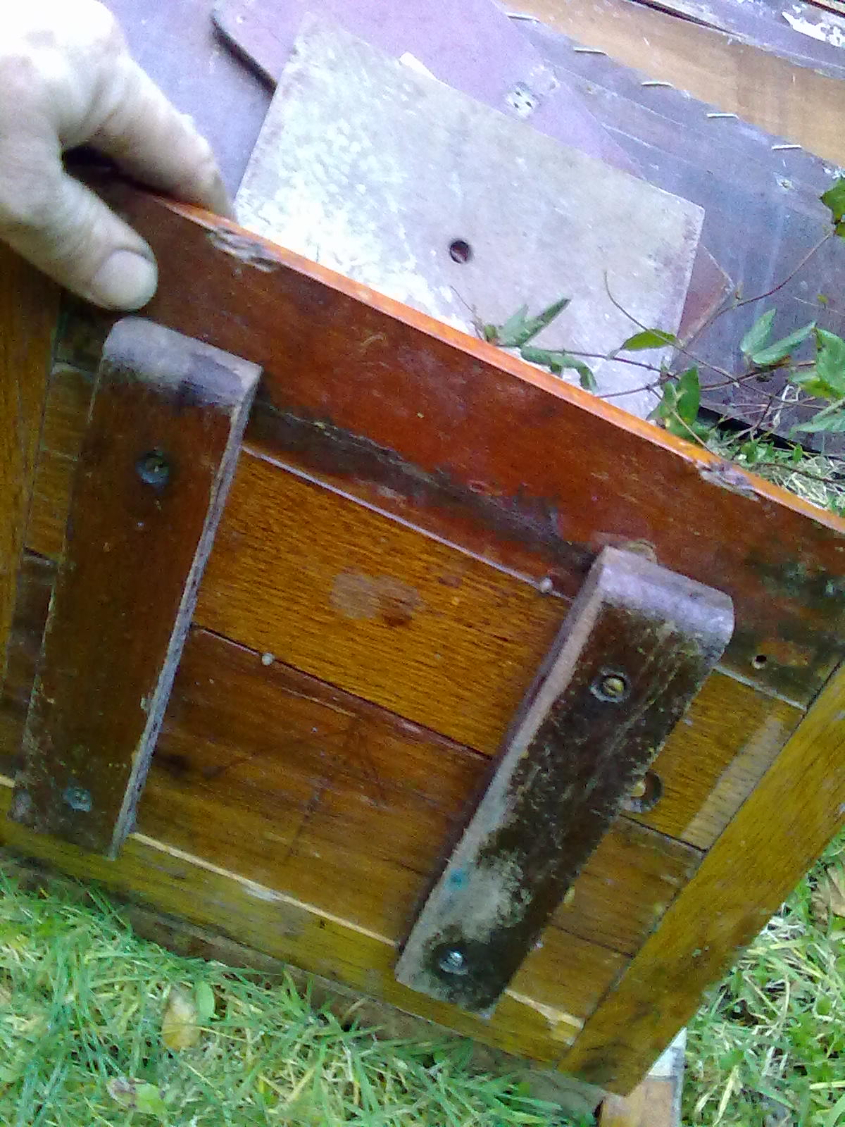 underside of a lid - solid hardwoods
