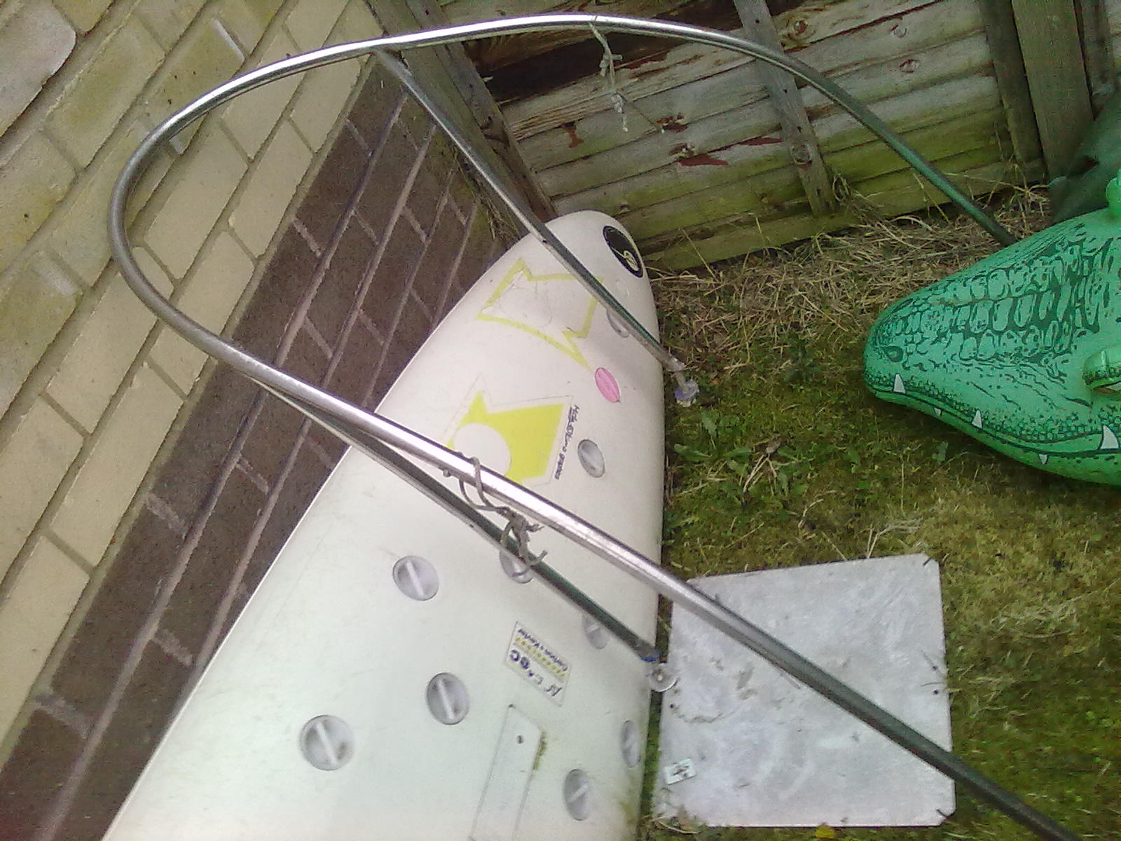 pullpit is s/s, with 4 long threads under, drilled for guard rail connecting