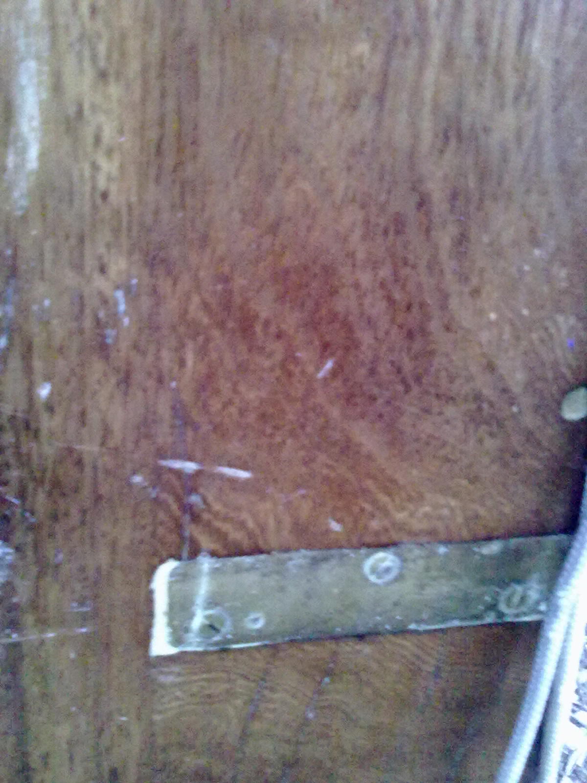 rudder stock detail - hinges are brass