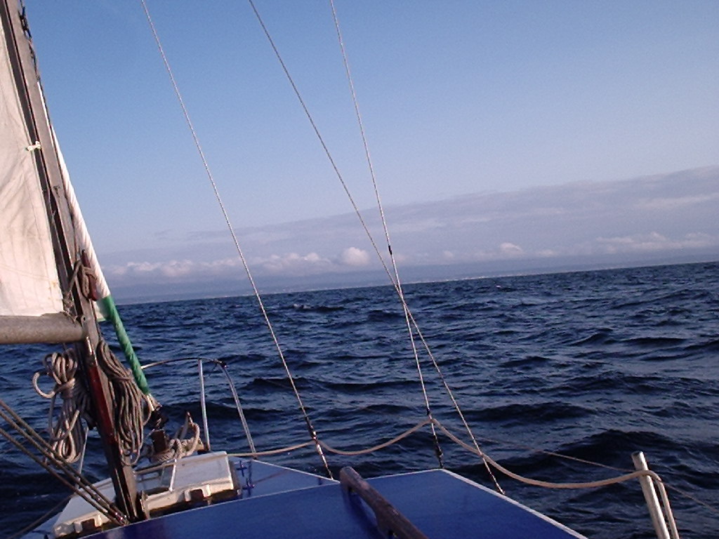 Land ahoy - see coastal clouds
